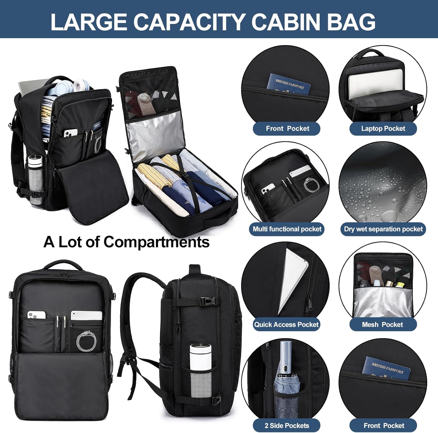 Compact Carry Travel Backpack