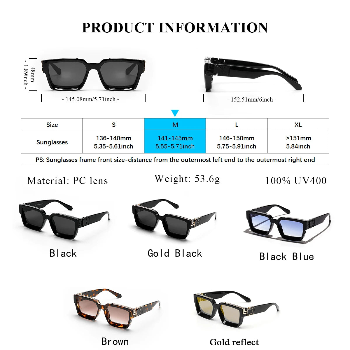 Retro Millionaire Luxury Square Shades