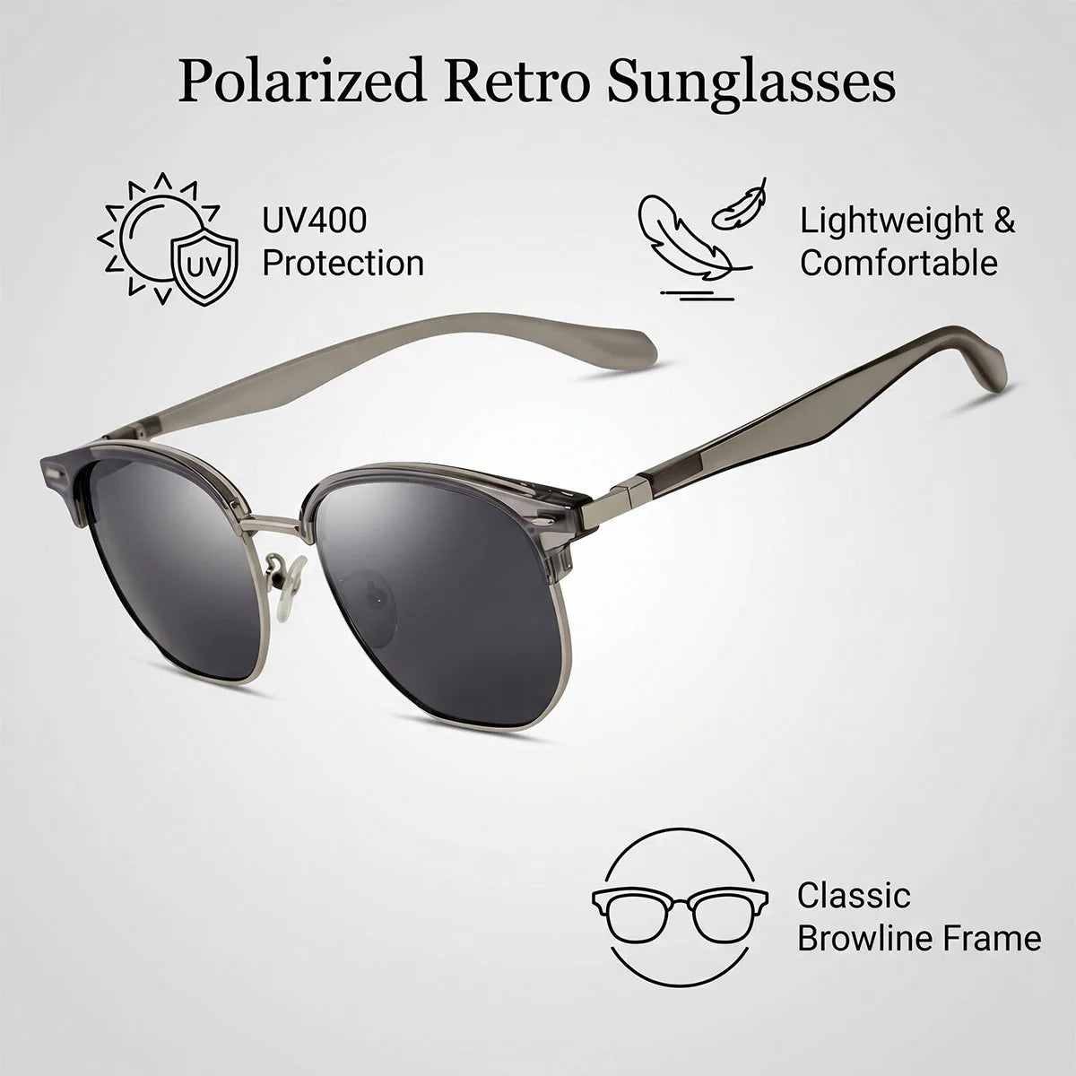 Retro Polarized Voyager Classic Shades